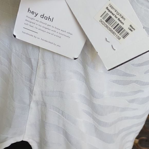 Bella Dahl White Animal Print Long‎ Sleeve Blouse Sz XS - Picture 8 of 12